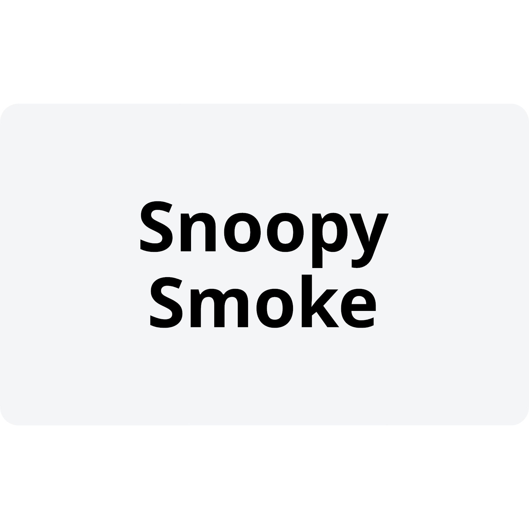 Snoopy Smoke